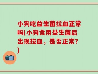 小狗吃益生菌拉血正常吗(小狗食用益生菌后出现拉血，是否正常？)