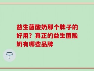 益生菌酸奶那个牌子的好用？真正的益生菌酸奶有哪些品牌