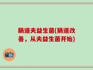 肠道夫益生菌(肠道改善，从夫益生菌开始)