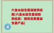 六盘水益生菌凝胶供应商(六盘水益生菌凝胶供应商：提供高质量益生菌产品)