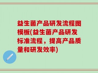 益生菌产品研发流程图模板(益生菌产品研发标准流程，提高产品质量和研发效率)
