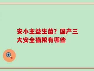 安小主益生菌？国产三大安全猫粮有哪些