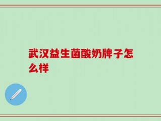 武汉益生菌酸奶牌子怎么样
