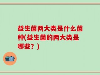 益生菌两大类是什么菌种(益生菌的两大类是哪些？)