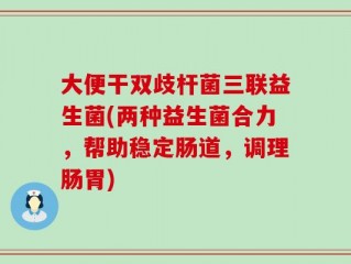 大便干双歧杆菌三联益生菌(两种益生菌合力，帮助稳定肠道，调理肠胃)