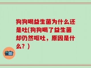 狗狗喝益生菌为什么还是吐(狗狗喝了益生菌却仍然呕吐，原因是什么？)