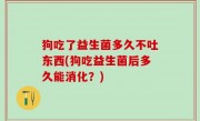 狗吃了益生菌多久不吐东西(狗吃益生菌后多久能消化？)