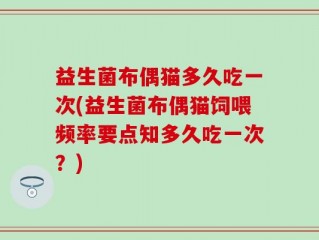 益生菌布偶猫多久吃一次(益生菌布偶猫饲喂频率要点知多久吃一次？)