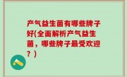 产气益生菌有哪些牌子好(全面解析产气益生菌，哪些牌子最受欢迎？)