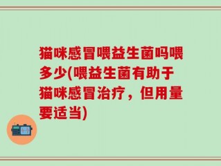 猫咪感冒喂益生菌吗喂多少(喂益生菌有助于猫咪感冒治疗，但用量要适当)