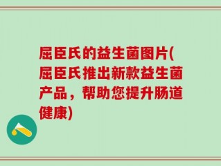 屈臣氏的益生菌图片(屈臣氏推出新款益生菌产品，帮助您提升肠道健康)