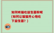 如何哄猫吃益生菌粉呢(如何让猫猫开心地吃下益生菌？)