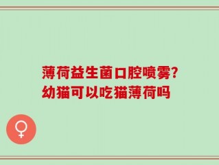 薄荷益生菌口腔喷雾？幼猫可以吃猫薄荷吗