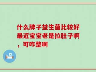 什么牌子益生菌比较好最近宝宝老是拉肚子啊，可咋整啊