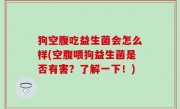狗空腹吃益生菌会怎么样(空腹喂狗益生菌是否有害？了解一下！)