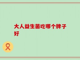 大人益生菌吃哪个牌子好