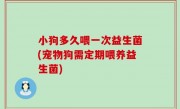 小狗多久喂一次益生菌(宠物狗需定期喂养益生菌)