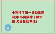 小狗打了第一针益生菌没用(小狗接种了益生菌 犬主体验不佳)