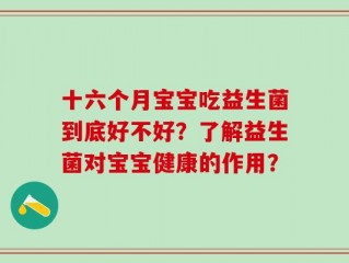 十六个月宝宝吃益生菌到底好不好？了解益生菌对宝宝健康的作用？
