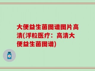 大便益生菌图谱图片高清(浮粒医疗：高清大便益生菌图谱)