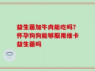 益生菌加牛肉能吃吗？怀孕狗狗能够服用维卡益生菌吗
