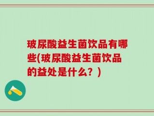 玻尿酸益生菌饮品有哪些(玻尿酸益生菌饮品的益处是什么？)