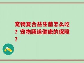 宠物复合益生菌怎么吃？宠物肠道健康的保障？