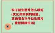 狗子益生菌片怎么喂好(优化你狗狗的肠道，正确喂食狗子益生菌片，重塑健康生活)