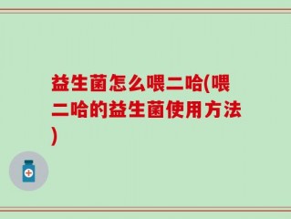 益生菌怎么喂二哈(喂二哈的益生菌使用方法)