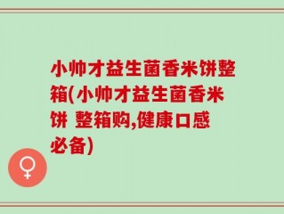 小帅才益生菌香米饼整箱(小帅才益生菌香米饼 整箱购,健康口感必备)
