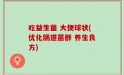 吃益生菌 大便球状(优化肠道菌群 养生良方)