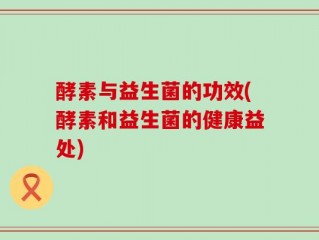 酵素与益生菌的功效(酵素和益生菌的健康益处)