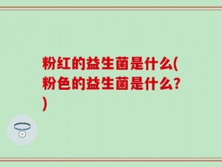 粉红的益生菌是什么(粉色的益生菌是什么？)