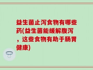 益生菌止泻食物有哪些药(益生菌能缓解腹泻，这些食物有助于肠胃健康)