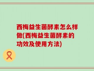 西梅益生菌酵素怎么样做(西梅益生菌酵素的功效及使用方法)