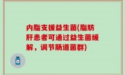 内脂支援益生菌(脂肪肝患者可通过益生菌缓解，调节肠道菌群)