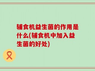 辅食机益生菌的作用是什么(辅食机中加入益生菌的好处)