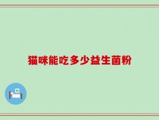 猫咪能吃多少益生菌粉