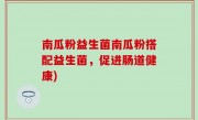 南瓜粉益生菌南瓜粉搭配益生菌，促进肠道健康)