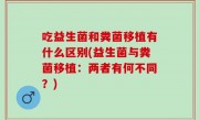 吃益生菌和粪菌移植有什么区别(益生菌与粪菌移植：两者有何不同？)
