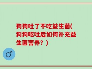 狗狗吐了不吃益生菌(狗狗呕吐后如何补充益生菌营养？)