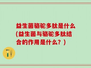益生菌骆驼多肽是什么(益生菌与骆驼多肽结合的作用是什么？)