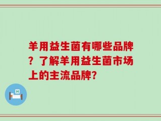 羊用益生菌有哪些品牌？了解羊用益生菌市场上的主流品牌？
