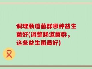 调理肠道菌群哪种益生菌好(调整肠道菌群，这些益生菌最好)