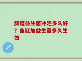 肠道益生菌冲泡多久好？鱼缸加益生菌多久生效