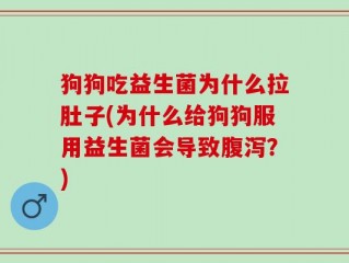 狗狗吃益生菌为什么拉肚子(为什么给狗狗服用益生菌会导致腹泻？)