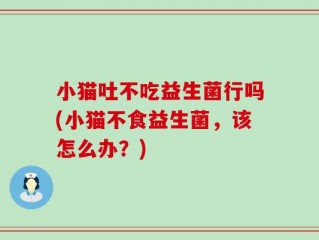 小猫吐不吃益生菌行吗(小猫不食益生菌，该怎么办？)