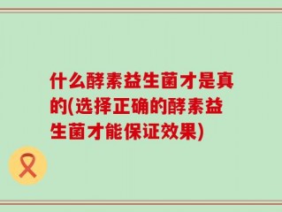 什么酵素益生菌才是真的(选择正确的酵素益生菌才能保证效果)