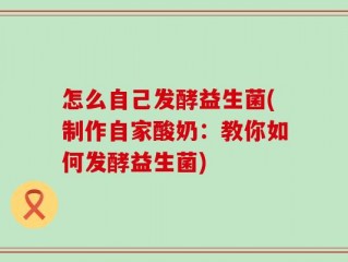 怎么自己发酵益生菌(制作自家酸奶：教你如何发酵益生菌)