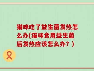 猫咪吃了益生菌发热怎么办(猫咪食用益生菌后发热应该怎么办？)